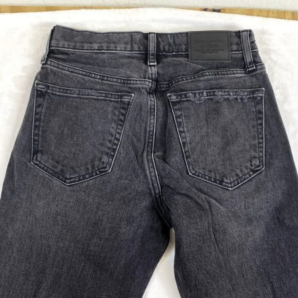 Abercrombie & Fitch Jeans‎ Men 28x34 Dark Wash Vintage Stretch 90's Slim Ripped